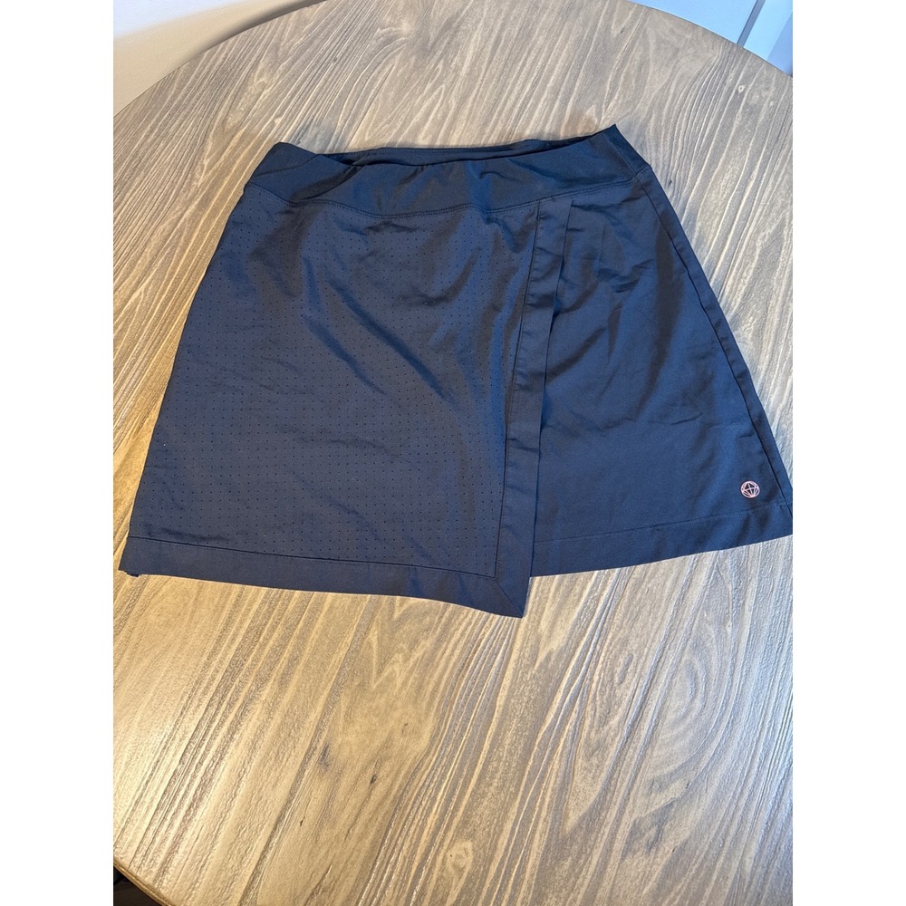 Mondetta Outdoor Project‎ Skort Women's Large Black Perforated Wrap Front
